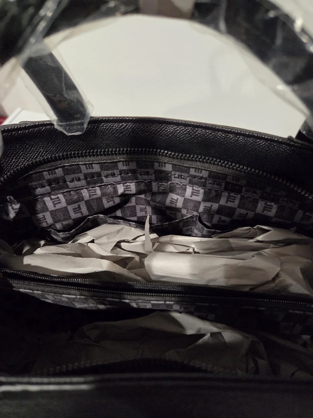 London Fog Black Studded Tote